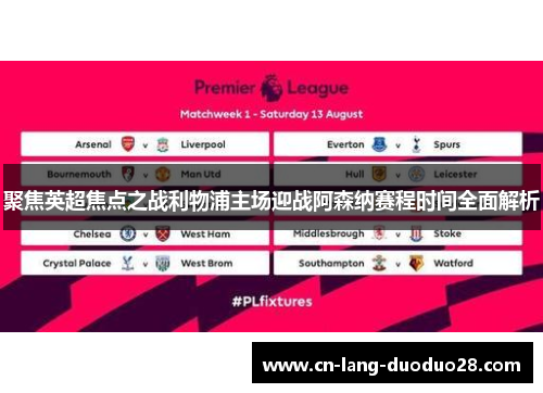 聚焦英超焦点之战利物浦主场迎战阿森纳赛程时间全面解析