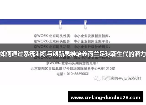 如何通过系统训练与创新思维培养荷兰足球新生代的潜力